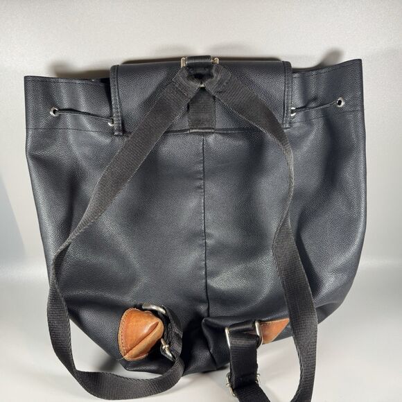Delsey Paris Backpack Black Leather‎ Bag - Picture 3 of 7